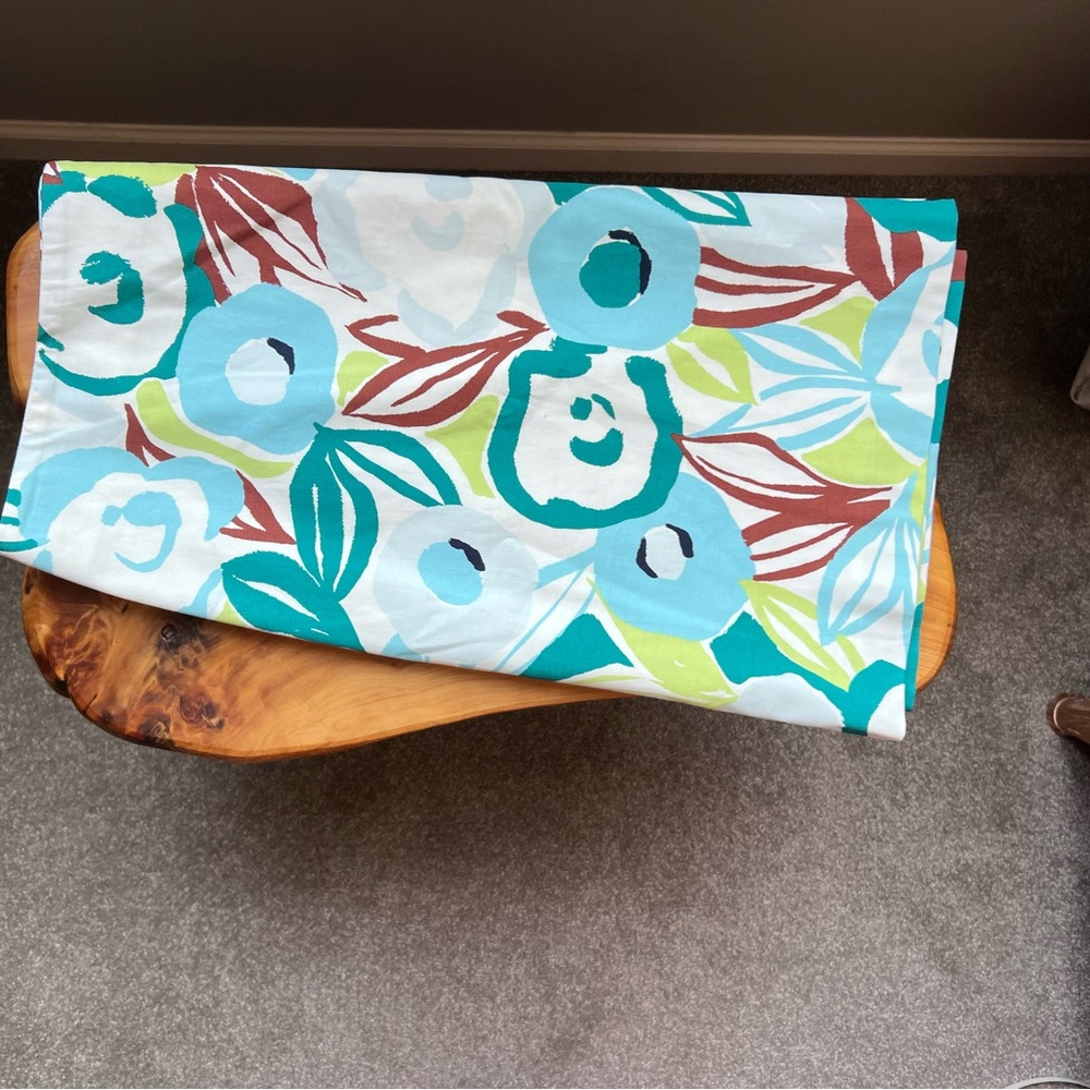 Ann Taylor A-Line Skirt - Blue and Green Floral